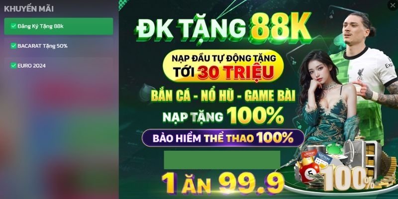 Đăng ký thành công nhận ngay 88K thẳng vào tài khoản