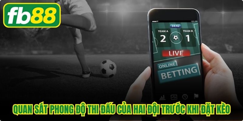 Quan sát phong độ thi đấu gần nhất của hai đội trước khi đặt kèo
